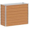 vidaXL Augstā puķu kaste Gai&scaron;i brūns 100 x 40 x 77 cm Cinkota tērauda