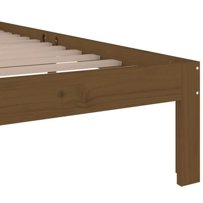 vidaXL gultas rāmis, medus brūns, masīvkoks, 100x200 cm