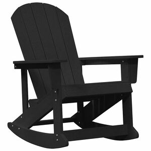 vidaXL Adirondack &scaron;ūpuļkrēsls Melna HDPE