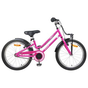 vidaXL Bērnu Velosipēds 20 Collas 6-11 gadu vecumam Rozā Melns