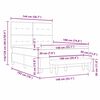 vidaXL Kastītes atsperu gulta ar matraci Krēmkrāsa 140 x 190 cm audums