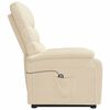 vidaXL atpūtas krēsls, paceļams, krēmkrāsas audums