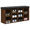 vidaXL apavu skapītis, brūns, 102x32x50 cm, inženierijas koks