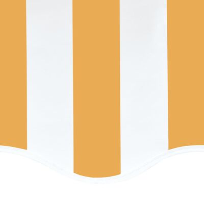vidaXL nojumes maiņas jumts, dzeltens ar baltu, 6x3,5 m