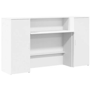vidaXL reģistratūras galds, balts, 180x50x103,5 cm, inženierkoks