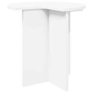 vidaXL Sānu galds Balts &Oslash; 39 x 38 cm Inženierijas koks