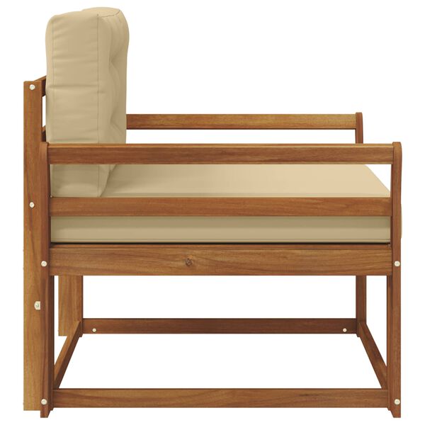 vidaXL Āra vidējā dīvāns Cietā akācijas koks Dabiska