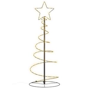 vidaXL LED Ziemassvētku eglīte 80 LED Silti Balta 120 cm