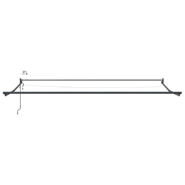 vidaXL Elektriskā izvelkamā nojumes rāmja Antracīts 4 x 2 m Alumīnijs