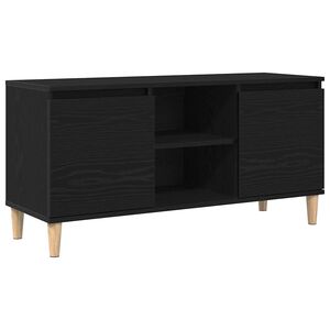 vidaXL Televizora skapī&scaron;a Melns ozolkoks 102 x 35 x 50 cm