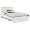 vidaXL Gultas rāmis Balts 120 x 123 cm Inženierijas koks