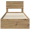 vidaXL Gultas rāmis Artisānā ozols 90 x 190 cm Inženierijas koks
