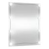 vidaXL sienas spogulis ar LED, 50x60 cm, stikls, taisnstūra