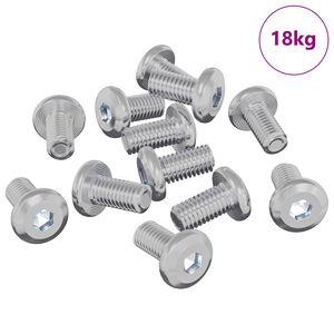 vidaXL Slēdzene skrūve Vienkrāsains 4865 pcs Sudraba Tērauds