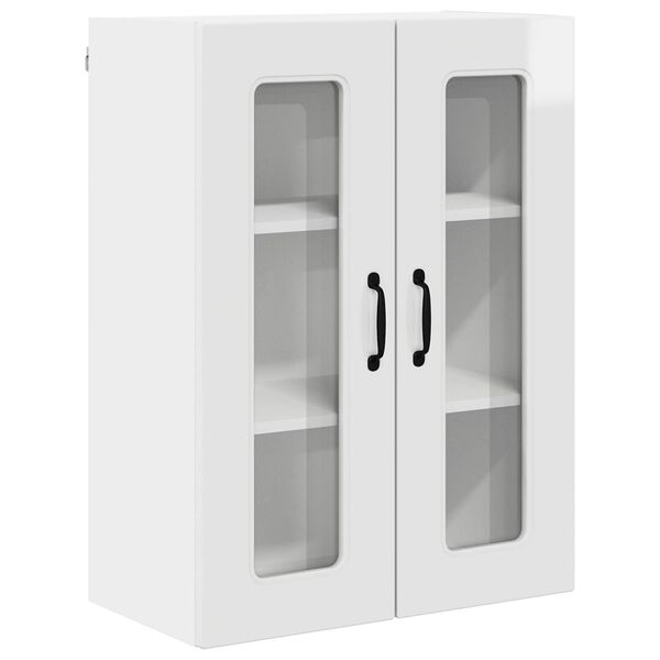 vidaXL Virtuves Skapis Kalmar Augsta spīduma baltā krāsa