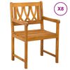 vidaXL Āra sols 8 pcs Dabiska 56 x 55,5 x 90 cm Cietā akācijas koks