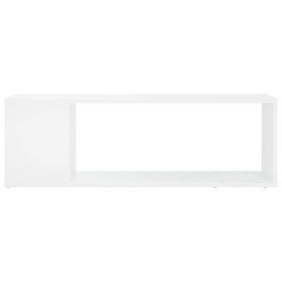 vidaXL TV plaukts, balts, 100x24x32 cm, skaidu plāksne