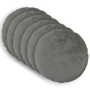 vidaXL Spilvenu pārvalks 6 gab. HEERLEN Tum&scaron;i pelēka Diam. 30 cm