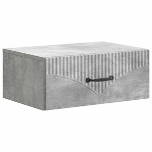 vidaXL Sienā stiprināms nakts skapis Betona pelēks 49 x 34,5 x 20 cm