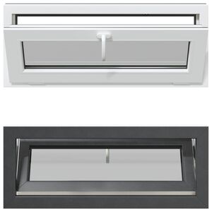 vidaXL Pagraba logs RISOR 100 x 40 cm PVC un stikls