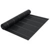 vidaXL augsnes pārsegs, PP, 1x200 m, melns
