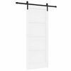 vidaXL Slīdo&scaron;ās durvis Balts 83 x 202 cm Priedes masīvkoks