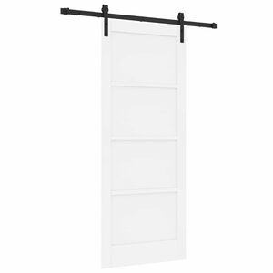 vidaXL Slīdo&scaron;ās durvis Balts 83 x 202 cm Priedes masīvkoks