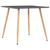 vidaXL virtuves galds, pelēka, ozolkoka krāsa, 80,5x80,5x73 cm, MDF
