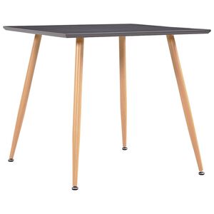 vidaXL virtuves galds, pelēka, ozolkoka krāsa, 80,5x80,5x73 cm, MDF