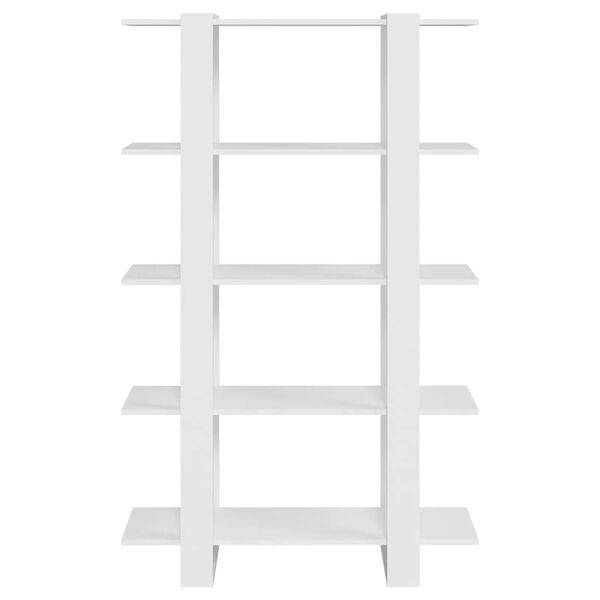 vidaXL grāmatu plaukts, aizslietnis, balts, 100x30x160 cm