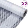 vidaXL brezenta pārklāji, 2 gab., 260 g/m&sup2;, 1,5x20 m, balti