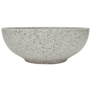vidaXL izlietne, liekama uz virsmas, pelēka, apaļa, &Phi;41x14 cm