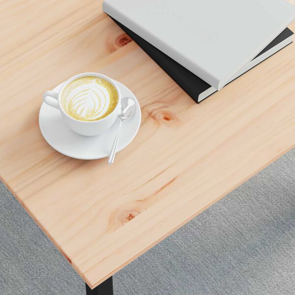 vidaXL Kafijas galdiņ&scaron; Dabiska 60 x 50 x 36 cm Ciets priedes koks