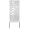 vidaXL Dārza privātuma ekrāns Sudraba 50 x 140 cm Cinkots tērauds