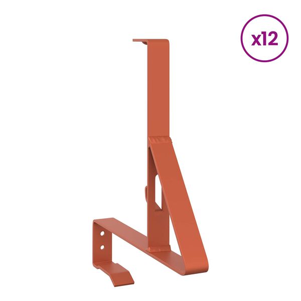 vidaXL Sniega Aizsardzības Atbalsts 12 pcs Sarkana 29,5 x 3 x 34,5 cm