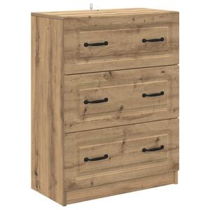 vidaXL Atvilktņu skapis Artisan Ozols 66 x 34,5 x 87 cm