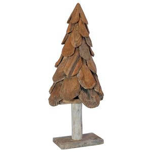 vidaXL Ziemassvētku eglīte Brūna 91 cm Masīvs tīkkoks