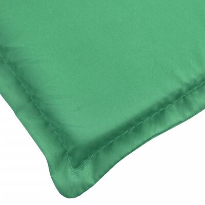 vidaXL sauļošanās krēsla matracis, 186x58x3 cm, audums, zaļš