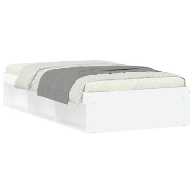 vidaXL gultas rāmis, balts, 90x190 cm