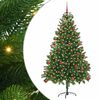 vidaXL Ziemassvētku eglīte su 300 LED ar statīvu Zaļa 180 cm PE