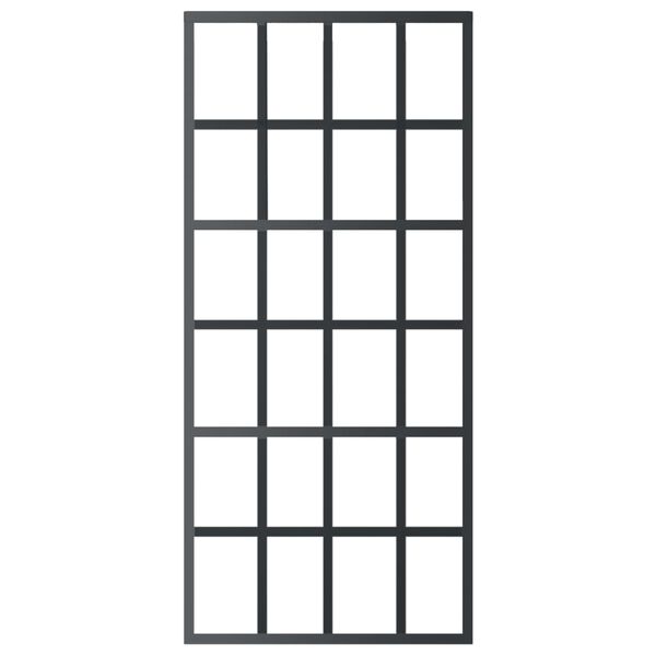 vidaXL bīdāmās durvis ar stiprinājumiem, stikls, alumīnijs, 90x205 cm