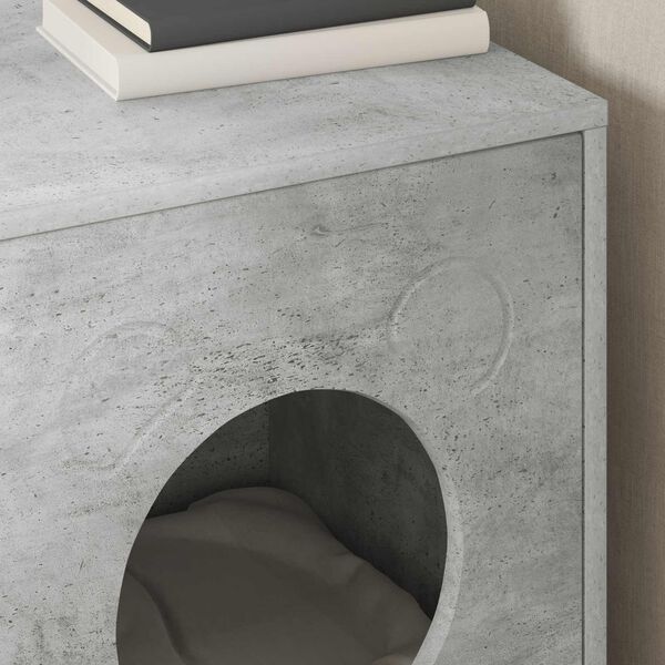 vidaXL Kaķu māja Betons 42,5 x 40 x 53 cm Inženierijas koks