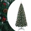 vidaXL Mākslīgā eņģu Ziemassvētku egle ar rotājumiem 400 cm 600 LED