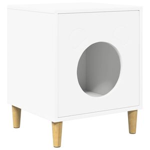 vidaXL Kaķu māja Balts 42,5 x 40 x 53 cm Inženierijas koks