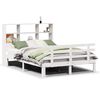 vidaXL gulta ar grāmatu plauktu, bez matrača, 160x200 cm, priedes koks