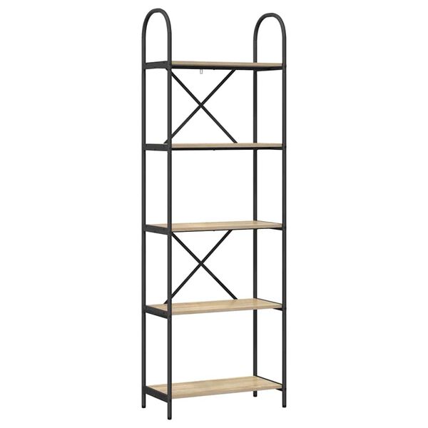 vidaXL Grāmatu plaukts Sonoma ozols 60 x 30 x 183 cm Inženierijas koks