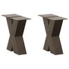 vidaXL kafijas galdiņa kājas, 2 gab., X-veida, dabīgs tērauds, 30x(30-31) cm