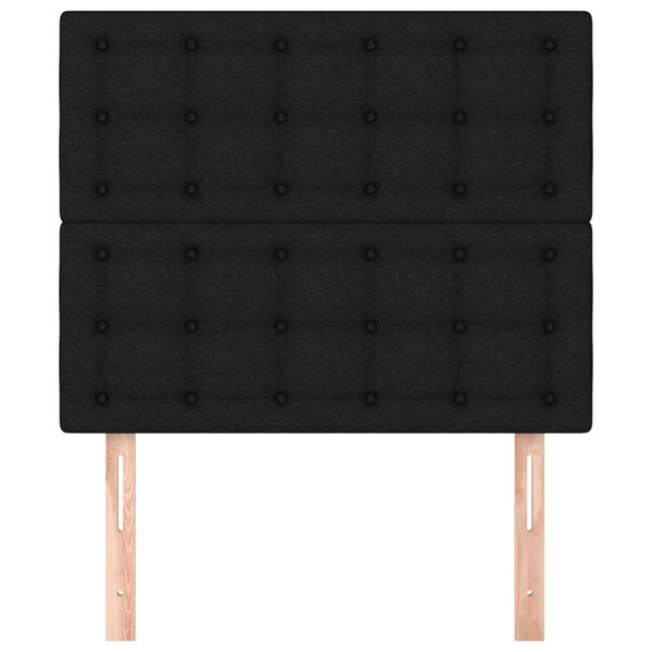 vidaXL galvgalis, melns, 80x5x118/128 cm, audums