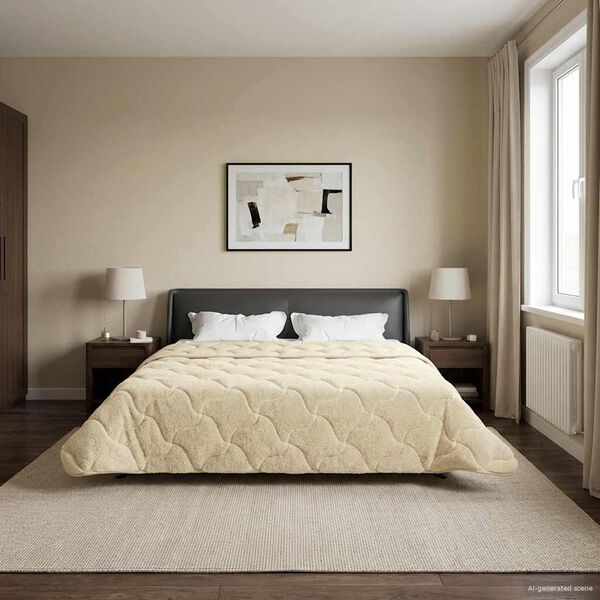 vidaXL Pilnas gada sega Tiltiņ&scaron; Krēmkrāsa 220 x 260 cm