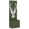 vidaXL Dārza privātuma ekrāns Dzīvnieku raksts Olīvu zaļa 50 x 140 cm
